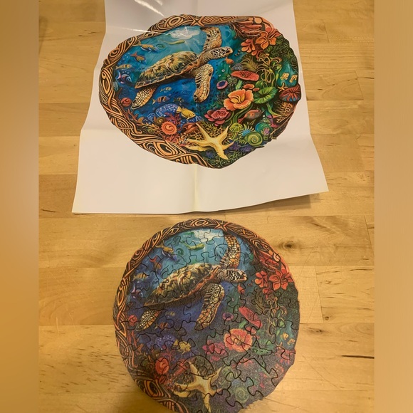 Colorful Turtle Wooden Jigsaw Puzzle - Picture 2 of 2